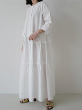 Loose Falbala Split-Joint Long Dress